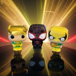 2019 Funko Pocket Pop! Marvel 80th Anniversary Loki, Spider-Man & Mini Pops